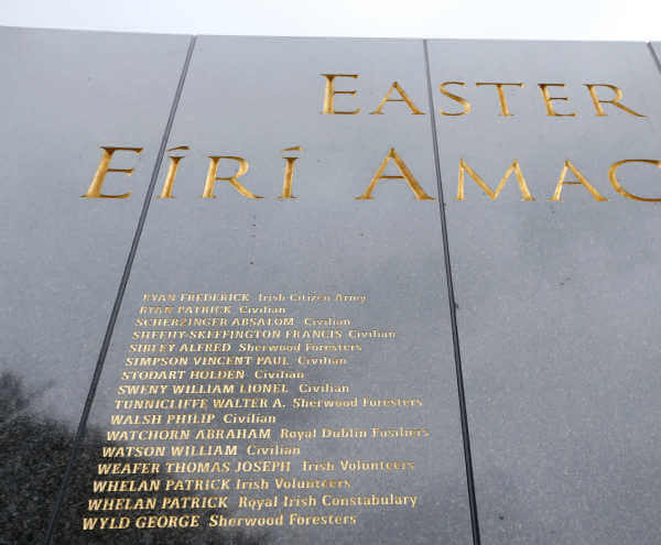 1916 Remembrance Wall unveils misspelling in Irish