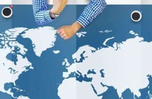World Map - Man thinking