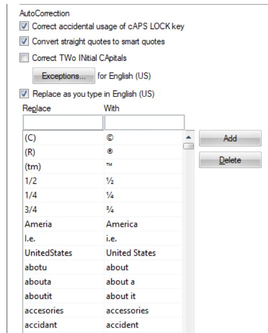 STAR Transit AutoCorrection feature